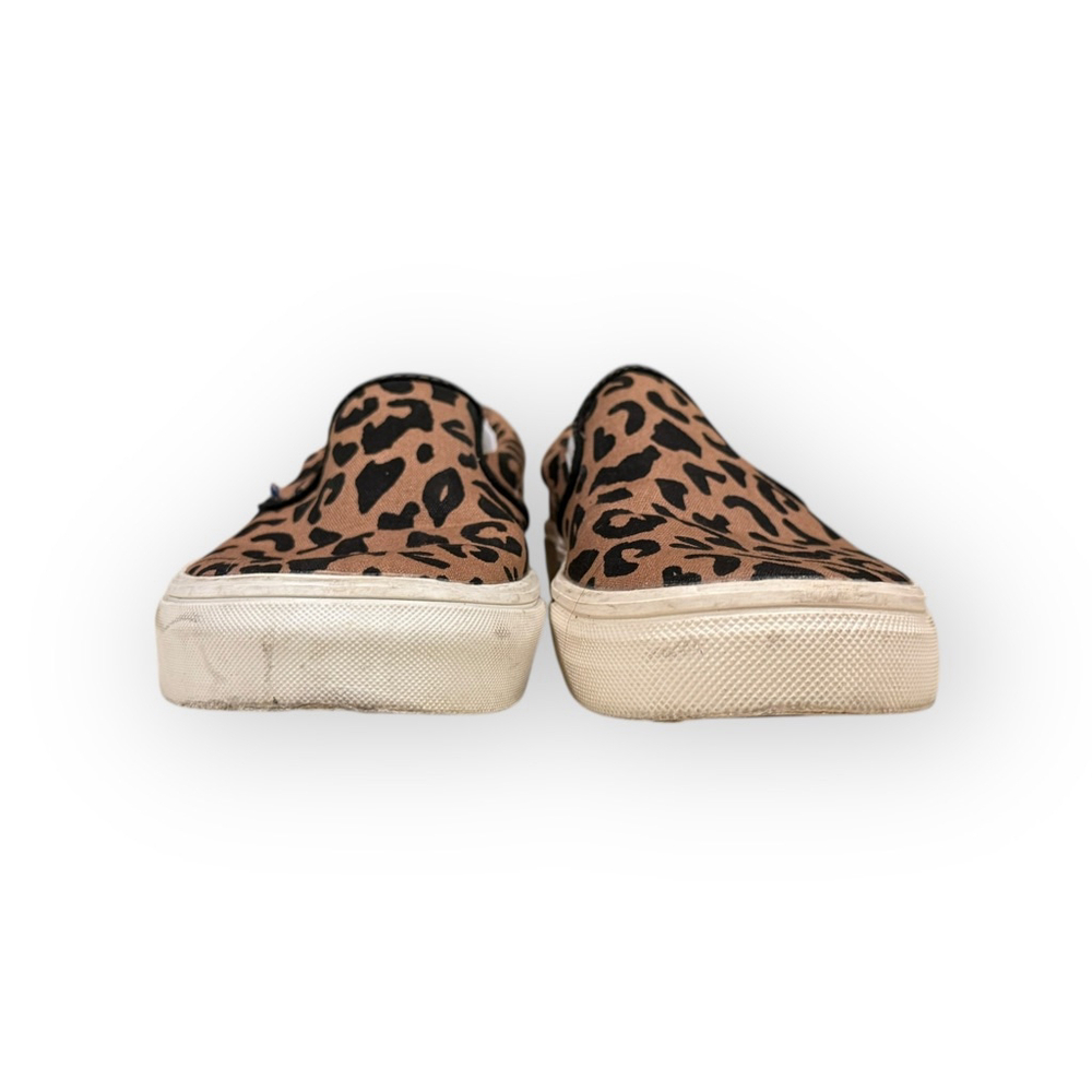 Vans Unisex Leopard Print Slip-On Sneakers Size 6 Women’s/4.5 Mens Brown/Black​ - Picture 4 of 8